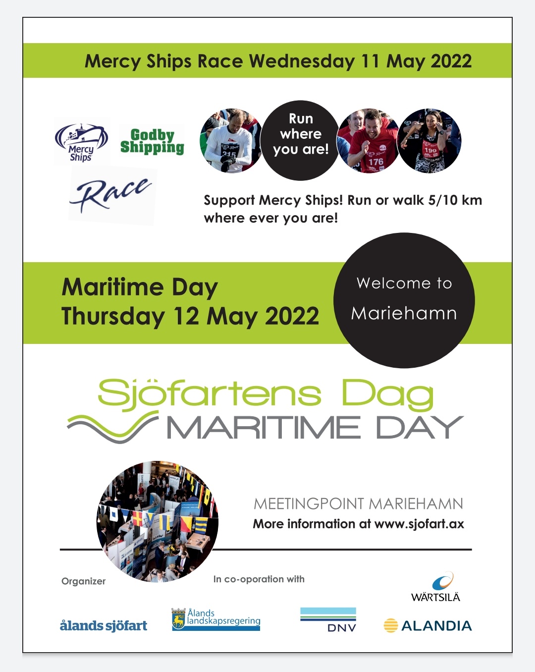Read more about the article Maritime Day Thursday 12 May 2022 and Mercy Ships Race Wednesday 11 May 2022